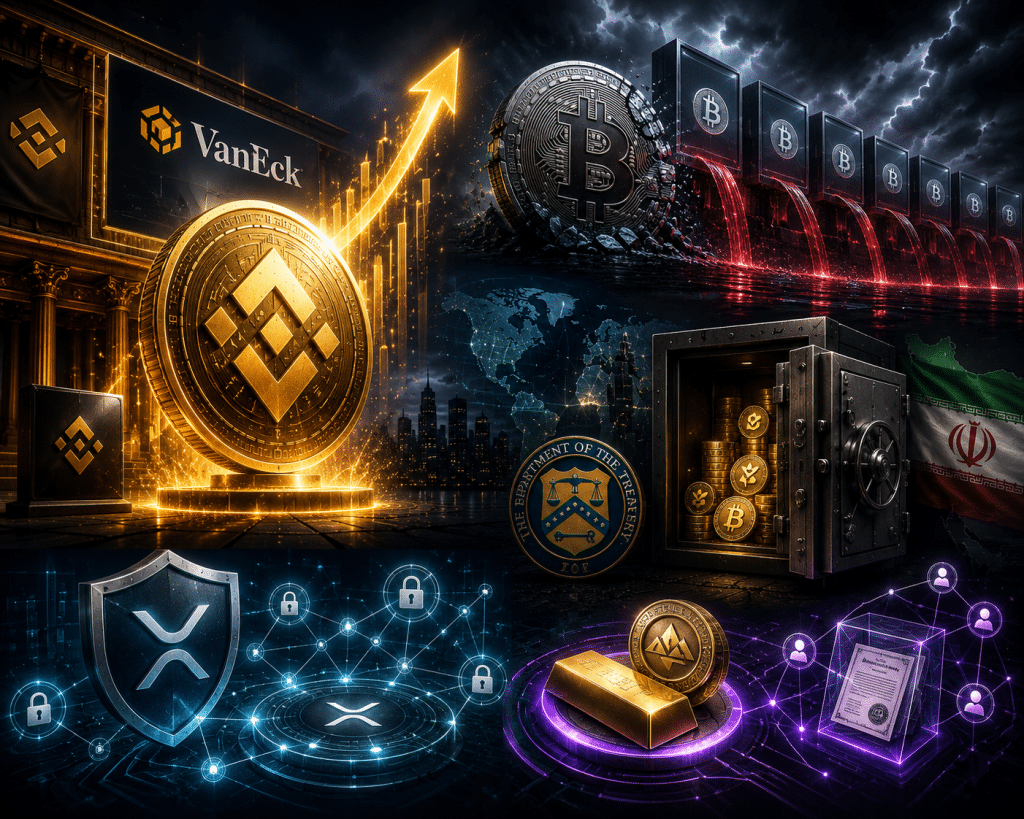 BNB stijgt 8% als enige grote cryptomunt in het groen terwijl Bitcoin ETF’s $2,8 miljard verliezen