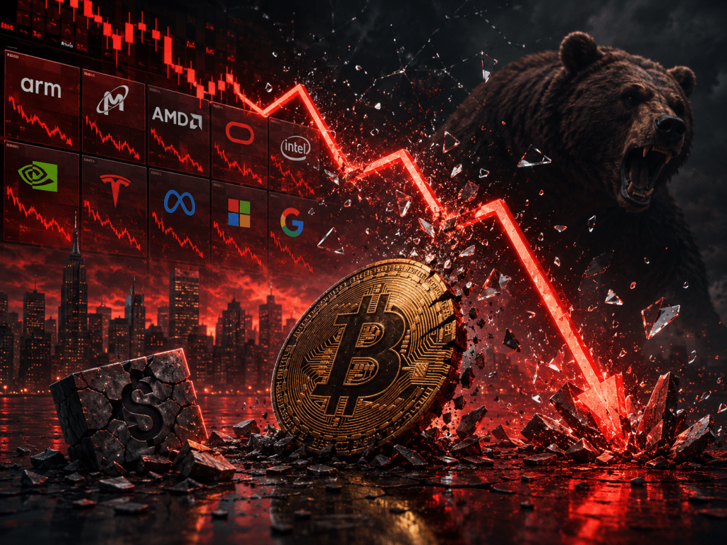 Bitcoin zakt onder $60.000 terwijl $1,5 biljoen verdampt op Wall Street en Strategy zit $13 miljard onder water